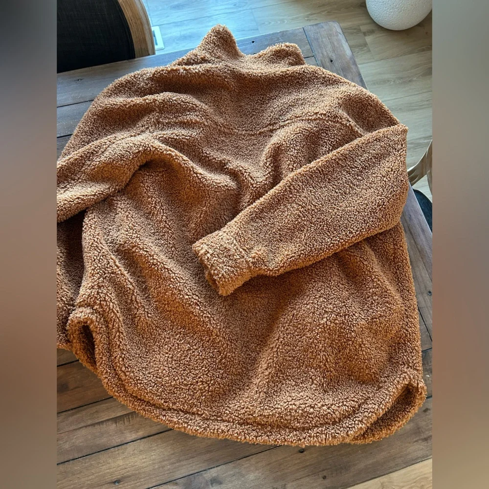 Blank NYC Teddy Sherpa Shirt Jacket Cinnamon Stick Brown M - Picture 10 of 12
